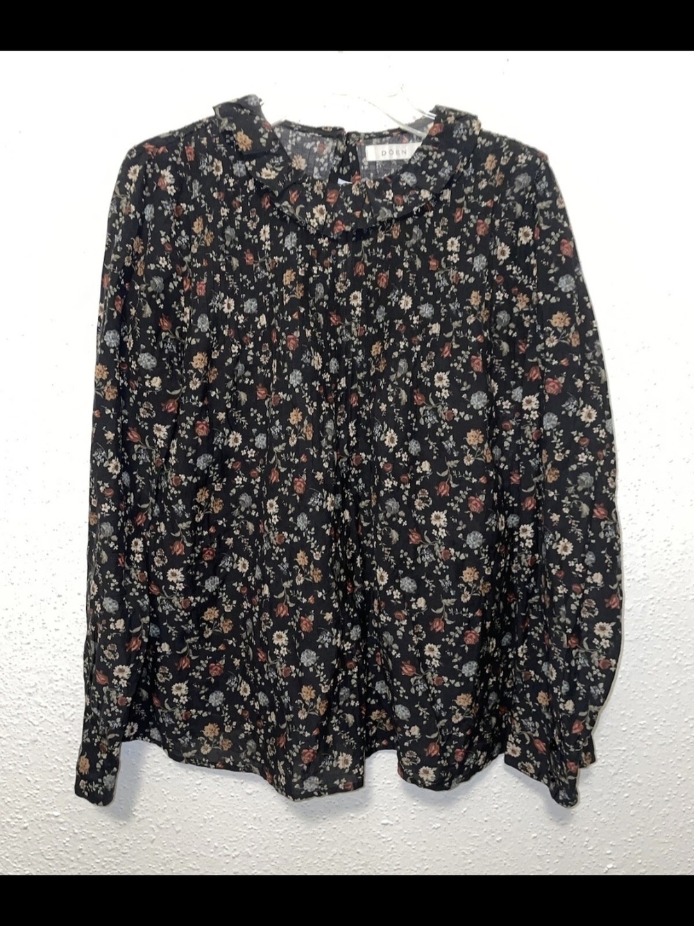 Chemise Siwtine (Imprime Feullage Fond Noir)